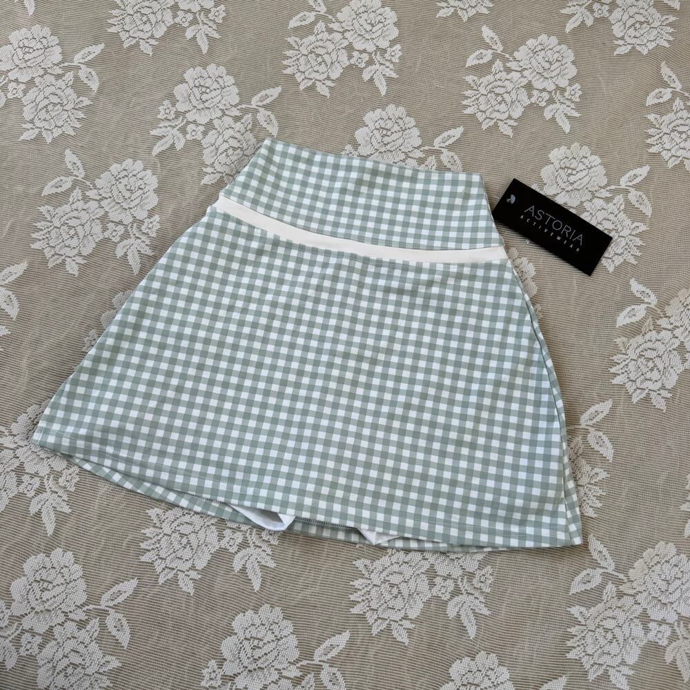 Astoria Activewear Gingham Tennis Skort Size XS NWT
